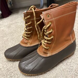 Women's Brown and Tan Boots